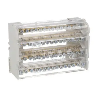Produktfoto 1 von Lovato Verteilerblock 15-polig / 1000V ac/dc 100A, Polycarbonat Klar, IP20