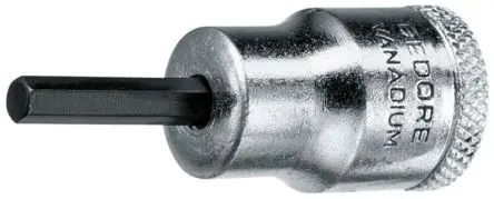 Produktfoto 1 von Gedore 3/8 in 6 mm Sechskant Bit-Steckschlüssel, Vierkant Chrom Vanadium Stahl, 1-teilig, 47mm