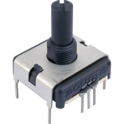 Produktfoto 1 von Bourns PC Slimline Panel Drehen Frontplatte 10 kΩ 20 % / 750 mW, Schaft-Ø 6 mm