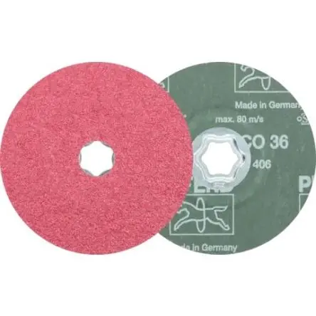 Produktfoto 1 von PFERD Rüggeberg France COMBICLICK Keramik Fiberscheibe Ø 125 mm, Korngröße 36 25 Stück