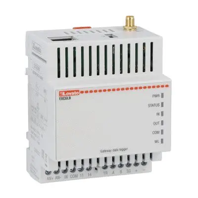 Produktfoto 1 von Lovato Datenlogger Strom, Spannung Datenprotokolliergerät, Ethernet, LTE, RS485, -20 °C 2-Kanal → 60 °C