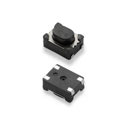 Produktfoto 1 von C & K Taster SPST Rund, J 50mA Tastend 2.5 mm Grau Oberfläche B. 3.2mm L. 5.5 mm