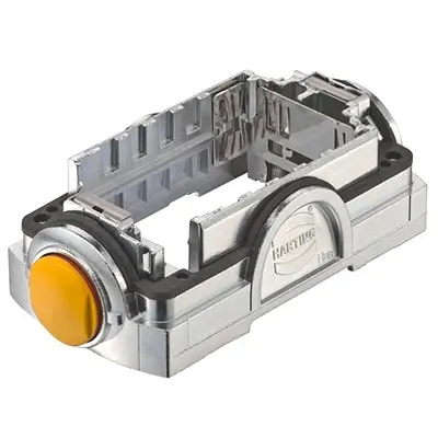 Produktfoto 1 von HARTING Han Yellock Haube Drucktaster Haube, IP65, IP40