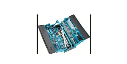 Produktfoto 1 von HAZET Metall Werkzeugbox Schwarz, Blau, L. 575 mm B. 210mm H. 245 mm, 21.1 kg, Vorhängeschloss