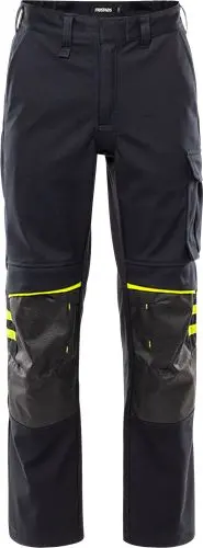 Fristads 2180 FSS Herren Hose, Antistatisch, Baumwolle, Elastan, Modacryl, Polyamid, Polyurethan Marine, Gelb D100, W94
