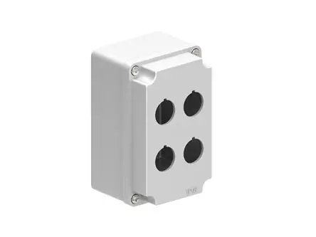 Produktfoto 1 von Lovato LPZM Gehäuse, 4 x Ø 22 mm, Grau, Metall, IP66, IP67
