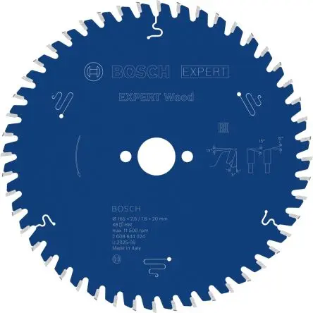 Produktfoto 1 von Bosch 48 Hartmetall Holz Kreissägeblatt, Ø 165 mm 1