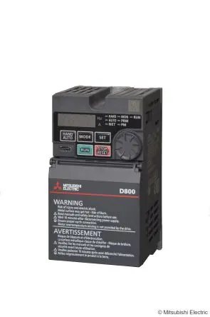 Produktfoto 1 von Mitsubishi Electric FR-D800 1-Phasen Frequenzumrichter 0.1 kW 240V 0.8 A 590Hz