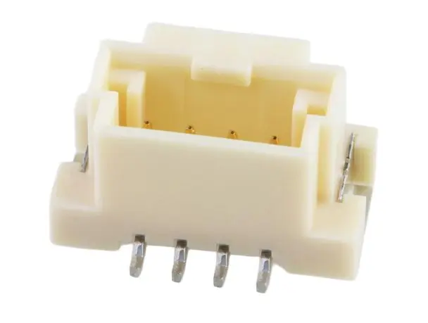 Produktfoto 1 von Molex 560020 Leiterplattenleiste Vertikal, 4-polig / 1-reihig, Raster 2 mm SMD, Kabel-Platine, Ummantelt
