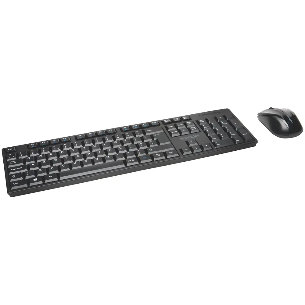 Produktfoto 1 von Kensington K75230UK Tastatur & Maus Set, Drahtlos Tastatur, Drahtlos Maus, Tastatur Standard QWERTY Schwarz