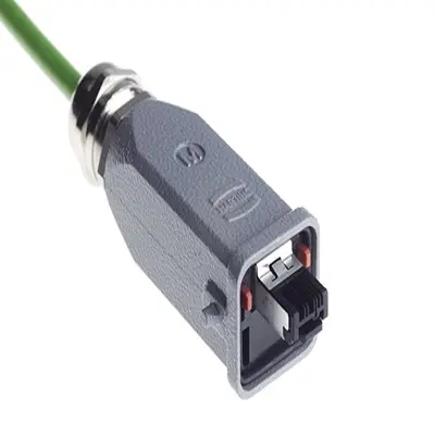 Produktfoto 1 von HARTING Han 3A Stecker Cat.5 RJ45-Steckverbinder, 1-Port 4-polig Vollständig abgeschirmt Kabel Gerade