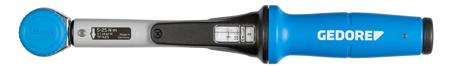 Produktfoto 1 von Gedore 1/4 in Drehmomentschlüssel Vierkant 5 to 25 Nm, Länge 273 mm, ±3 %