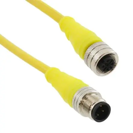 Produktfoto 1 von Molex 130066, 4-polig Kabel assembliert, M12 Micro Change Buchse 4 / M12 Micro Change Stecker, Länge 3 m