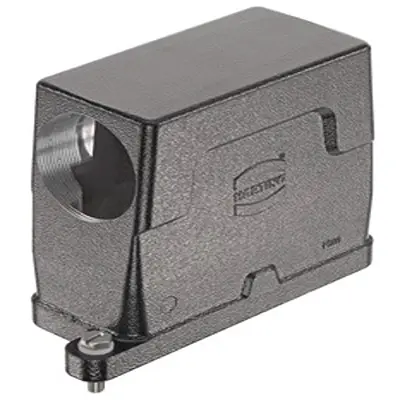 Produktfoto 1 von HARTING Han HPR Enlarged Haube Schraubbefestigung, Kabel 16B Haube für seitliche Kabeleinführung, IP65, IP68, IP69,