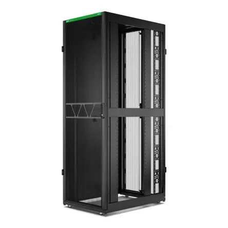 Produktfoto 1 von APC Serie NetShelter SX Gehäuse, 45 U, Stahl, Ges H. 2258 mm, Schwarz 1070 mm, 160.8 kg, 4-beinig 750 mm