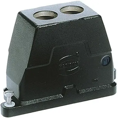 Produktfoto 1 von HARTING Han HPR Haube Schraubbefestigung, Kabel 10B Haube für obere Kabeleinführung, IP65, IP68, IP69, IPx9K