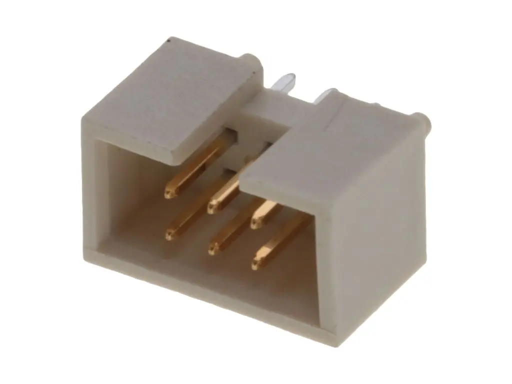Molex 87834 Leiterplattenleiste Vertikal, 6-polig / 2-reihig, Raster 2.54 mm Durchsteckmontage, PCB-Stiftleiste,