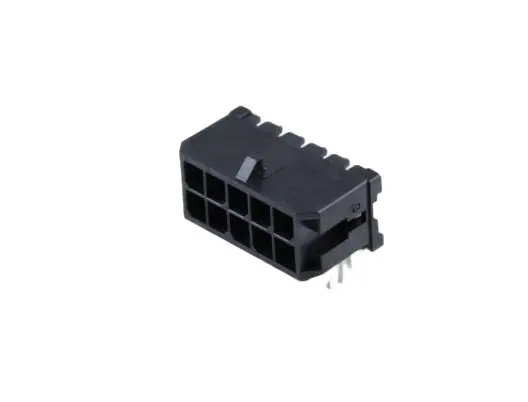 Produktfoto 1 von Molex 43045 Leiterplattenleiste gewinkelt, 10-polig / 2-reihig, Raster 3 mm SMD, Kabel-Platine, Ummantelt