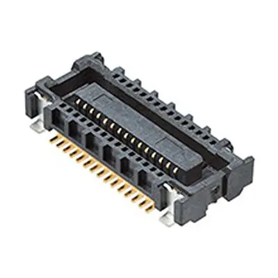 Produktfoto 1 von Molex J-Bend Leiterplattenleiste gewinkelt, 24-polig / 2-reihig, Raster 0.4 mm Raster Oberfläche, Ummantelt