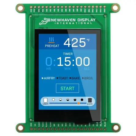 Produktfoto 1 von NEWHAVEN DISPLAY INTERNATIONAL TFT-LCD-Anzeige 2.4 Zoll SPI Touchscreen, 240 x 320 pixel, 36.72 mm LED