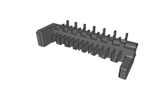 Produktfoto 1 von Molex 90814 Leiterplattenleiste Vertikal, 14-polig / 1-reihig, Raster 1.27 mm SMD, Kabel-Platine, Unisoliert