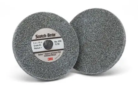 Produktfoto 1 von 3M 7010300983 Scotch-Brite Entgratungsscheiben Präzisionsgeformtes Keramikkorn RolocTM Mittel, 3 Zoll, 15100 U/min