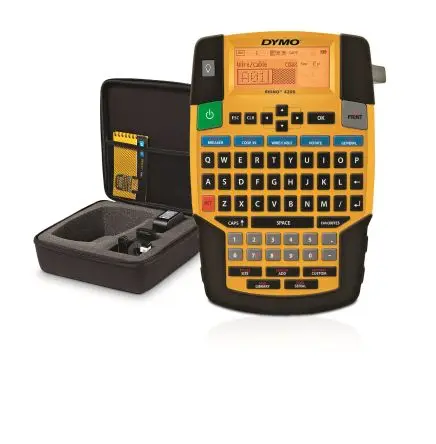 Produktfoto 1 von Dymo Rhino 4200 Etikett bis 19 mm Etiketten Tragbares Gerät Tastatur, Netzteil mit QWERTY Tastatur