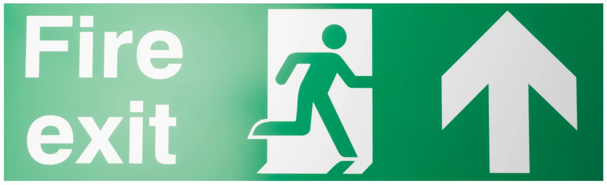Produktfoto 1 von RS PRO Englisch Polyester FIRE EXIT Weiß Notausgangsschild