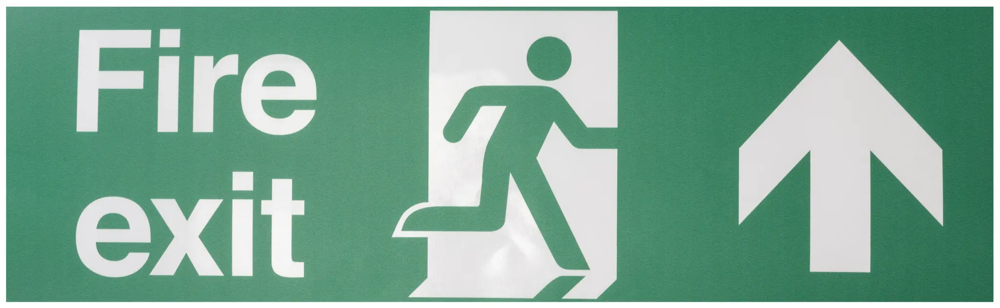 Produktfoto 1 von RS PRO Englisch Polyester FIRE EXIT Weiß Notausgangsschild