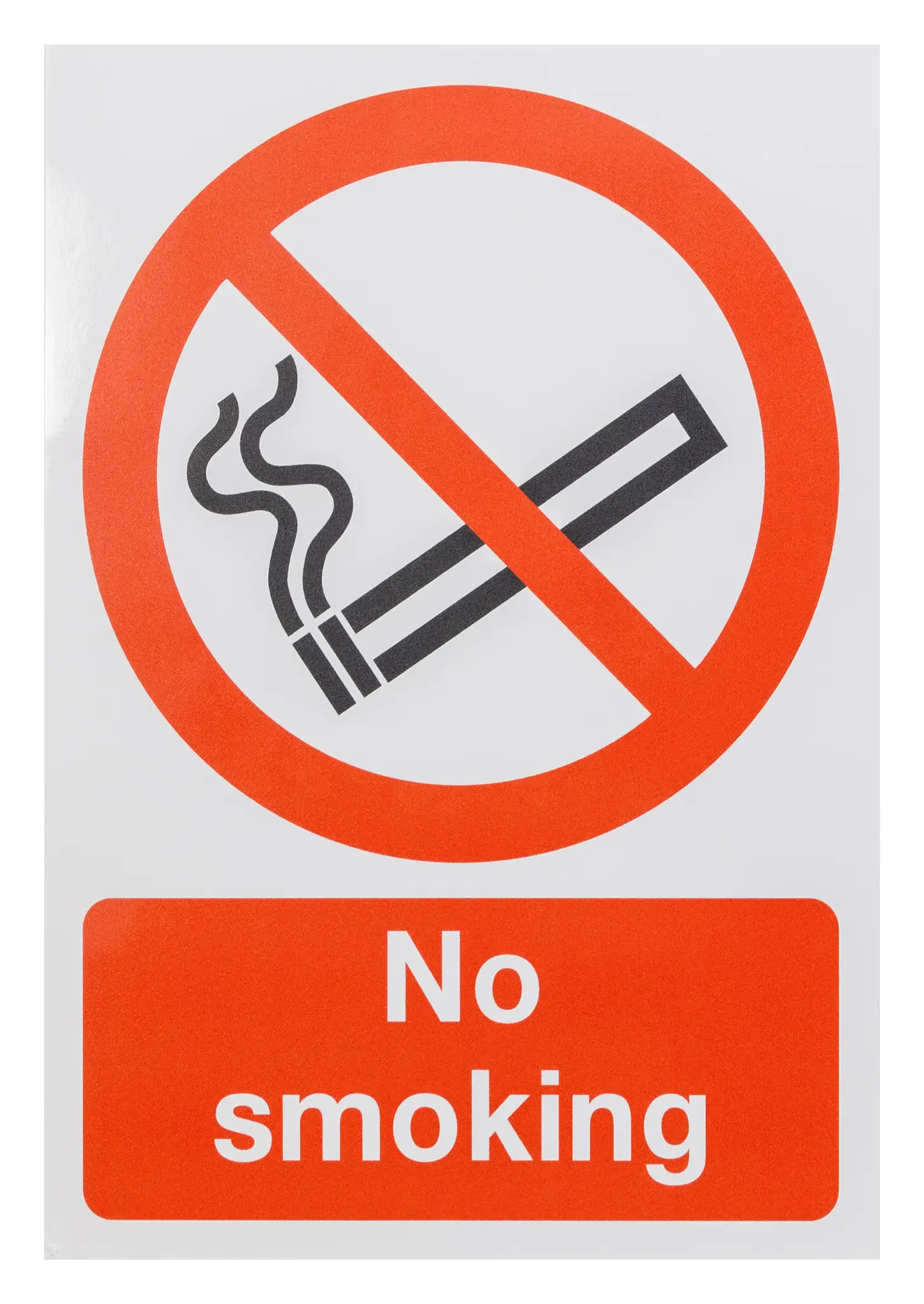 Produktfoto 1 von RS PRO Polyester Verbotszeichen, Englisch, No Smoking Selbstklebend, 297 mm x 210 mm