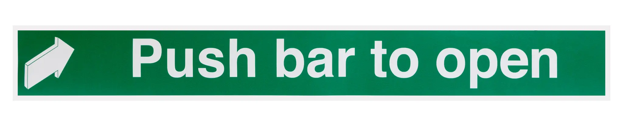 Produktfoto 1 von RS PRO Schild mit Piktogramm: Push Bar To Open, Polyester Selbstklebend Englisch, B 75 mm, H 75 mm