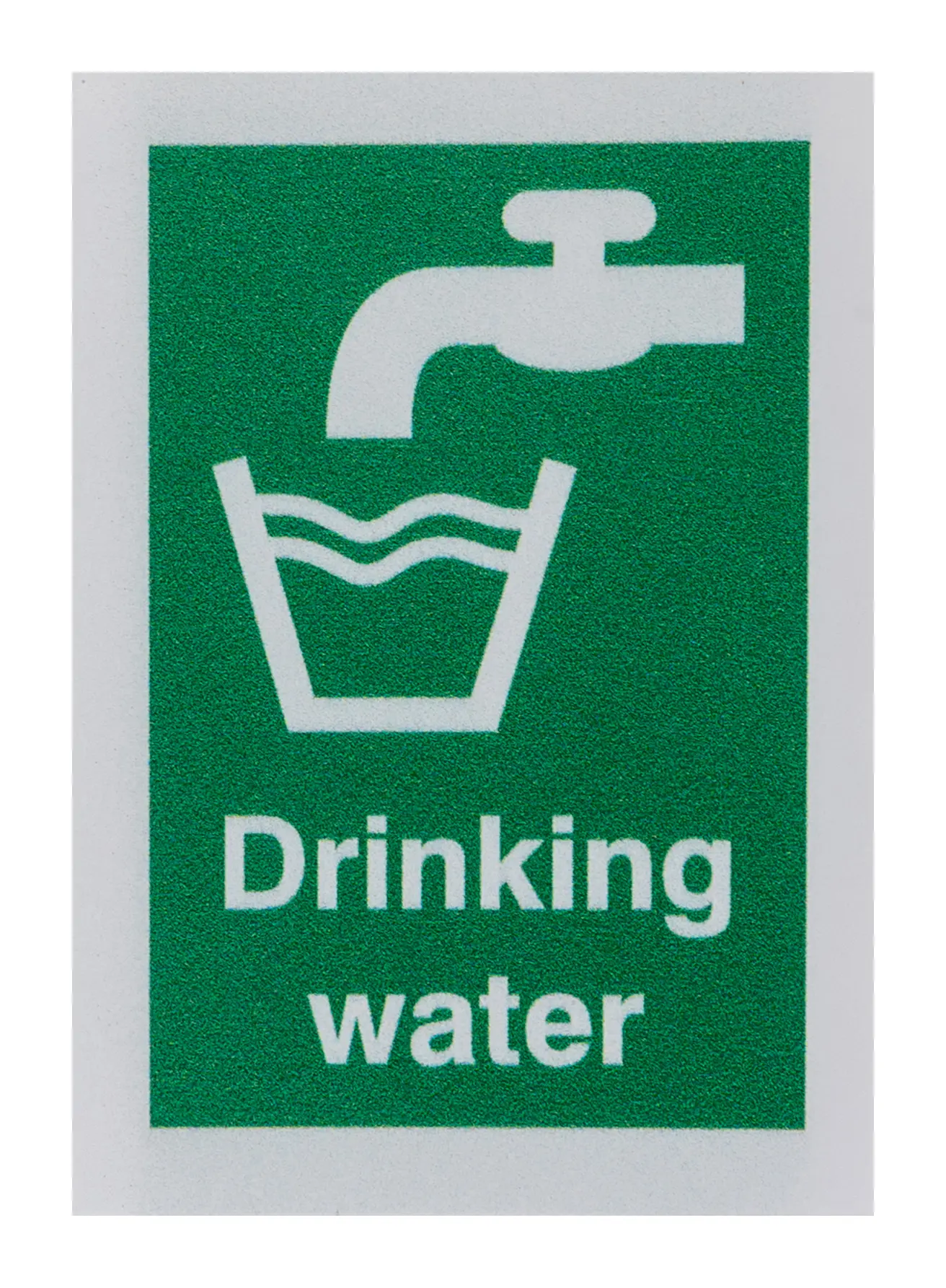 Produktfoto 1 von RS PRO Schild mit Piktogramm: Drinking Water, Polyester Selbstklebend Englisch, B 50 mm, H 70 mm