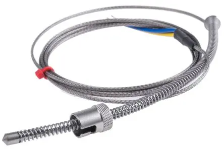 Produktfoto 1 von RS PRO Thermoplast, glasfaserverstärkt Bajonett-Thermoelement verstellbar Typ J, Ø 6 mm x 200 mm 60 °C → 350 °C