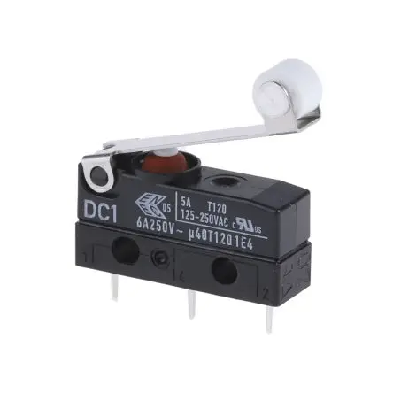 Produktfoto 1 von ZF Mikroschalter Rollenhebel-Betätiger Lot, 1-poliger Umschalter, 250 V ac, 6A IP6K7 0.78N -40 °C - 120 °C