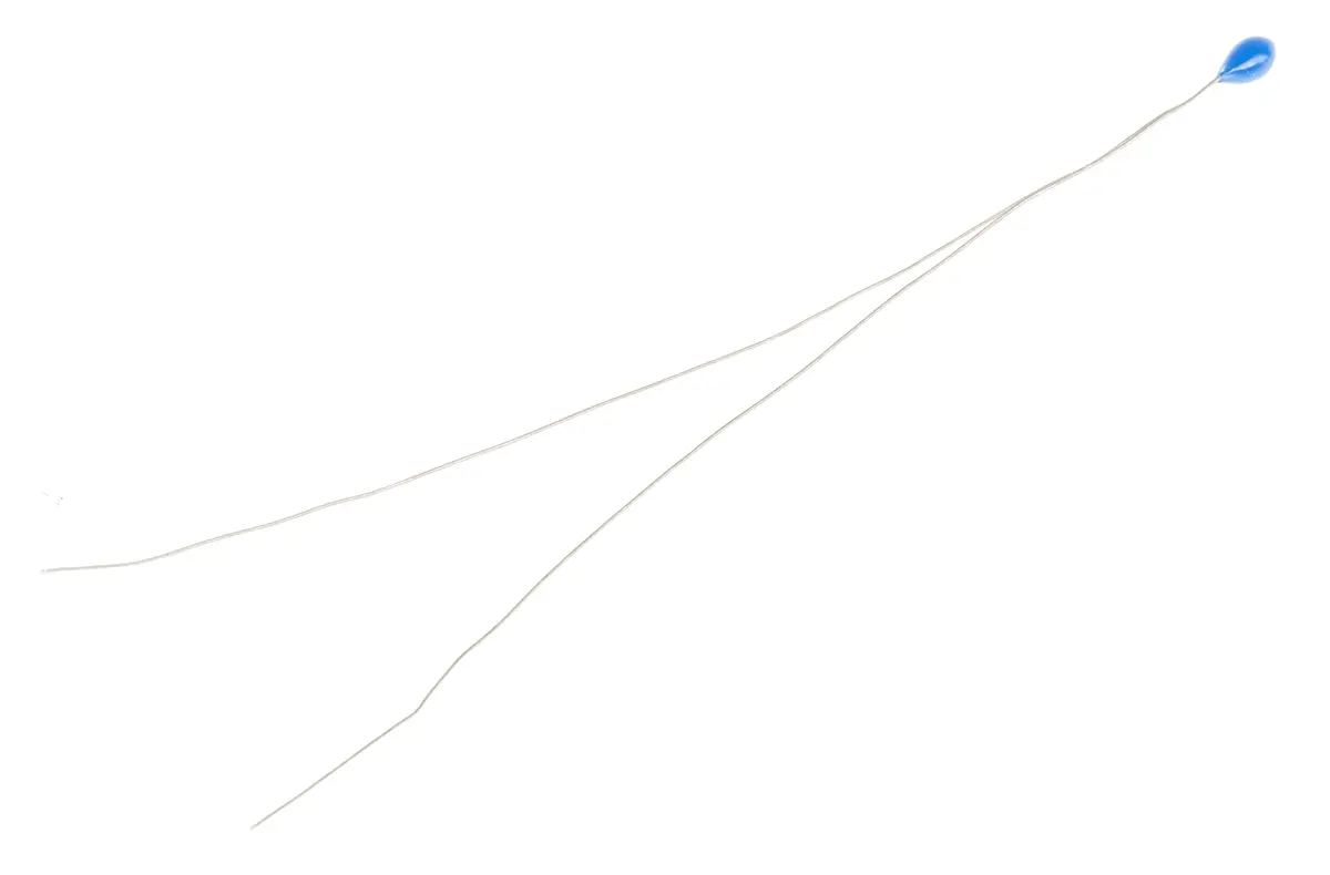 RS PRO Thermistor 100 kΩ, NTC, 10 s 63.5 mm, -4 %/°C 63.5 mm, Kompensation, Temperaturmessung, Steuerung 2.4 mm,