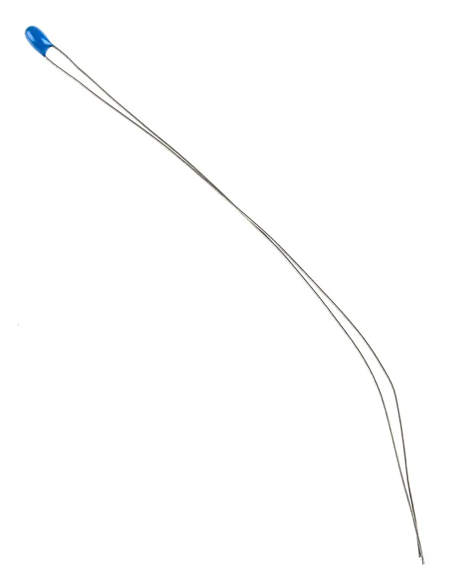 Produktfoto 1 von RS PRO Thermistor 10 kΩ, NTC, 10 s 63.5 mm, -4 %/°C 63.5 mm, NTC-Thermistor 2.4 mm, Toleranz 0.9 %, 75 mW