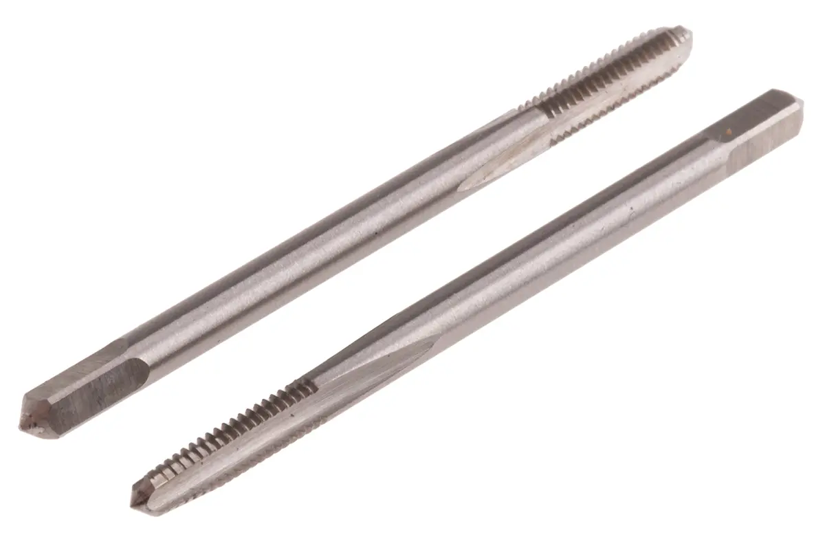 Produktfoto 1 von RS PRO Gewindebohrer Satz HSS Hand, BA Gerade Nut, Rechtsgewinde, 2-teilig 6 BA