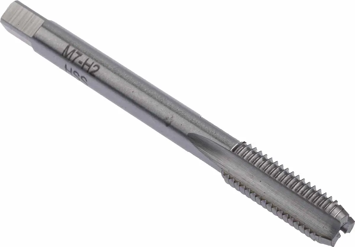 Produktfoto 1 von RS PRO Gewindebohrer Satz HSS Hand, Metrisch Gerade Nut, Rechtsgewinde, 2-teilig M7