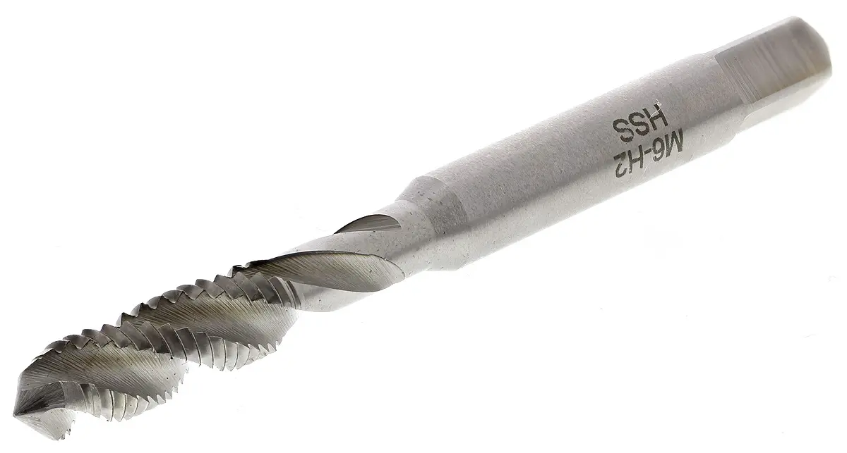 Produktfoto 1 von RS PRO Gewindebohrer HSS Maschinen, Metrisch Spiralnut, Rechtsgewinde, 1-teilig M6