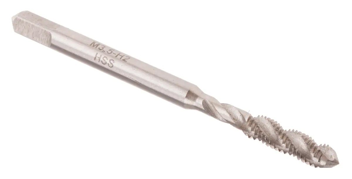 Produktfoto 1 von RS PRO Gewindebohrer HSS Maschinen, Metrisch Spiralnut, Rechtsgewinde, 1-teilig 3.5