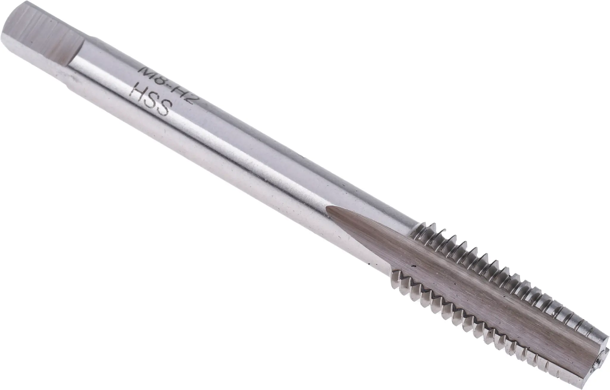 Produktfoto 1 von RS PRO Gewindebohrer HSS Hand, Metrisch Gerade Rille, konisch, Rechtsgewinde, 1-teilig M8