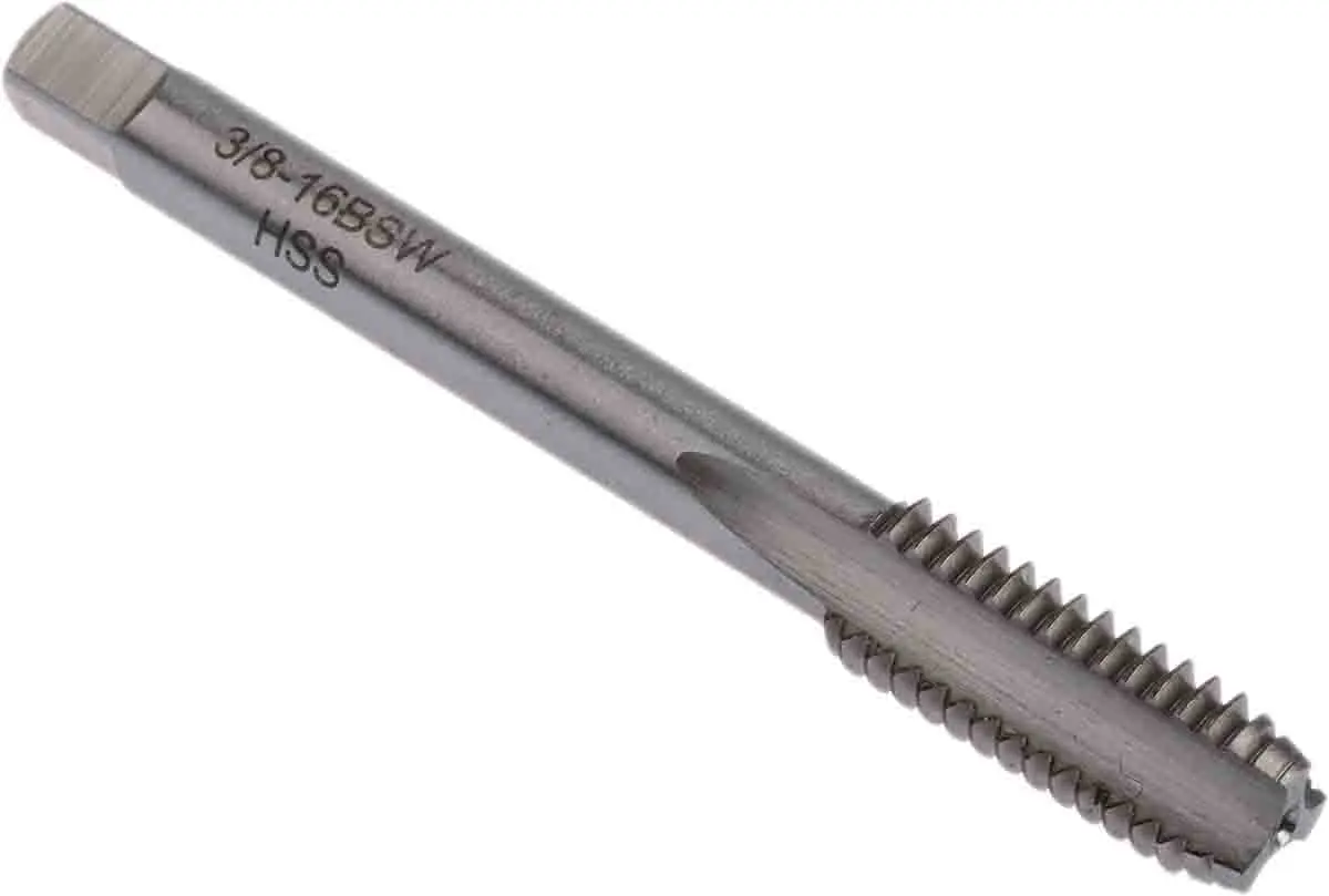 Produktfoto 1 von RS PRO Gewindebohrer Satz HSS Hand, BSW Gerade Nut, Rechtsgewinde, 2-teilig 3/8 BSW