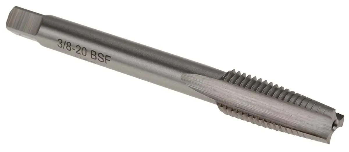 Produktfoto 1 von RS PRO Gewindebohrer Satz HSS Hand, BSF Gerade Nut, Rechtsgewinde, 2-teilig 3/8 BSF