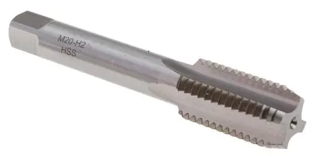Produktfoto 1 von RS PRO Gewindebohrer Satz HSS Hand, Metrisch Gerade Nut, Rechtsgewinde, 2-teilig M20