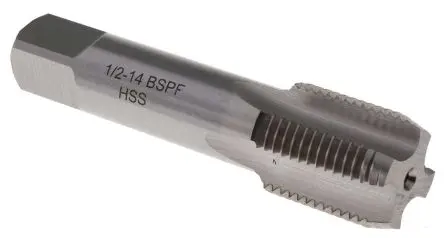 Produktfoto 1 von RS PRO Gewindebohrer Satz HSS Hand, BSPF Gerade Nut, Rechtsgewinde, 2-teilig 1/2 in BSP