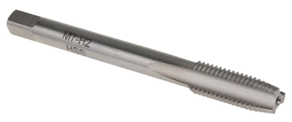 Produktfoto 1 von RS PRO Gewindebohrer HSS Hand, Metrisch Gerade Nut, Rechtsgewinde, 1-teilig M7