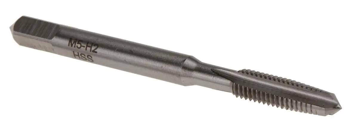 Produktfoto 1 von RS PRO Gewindebohrer HSS Hand, Metrisch, Rechtsgewinde, 1-teilig M5