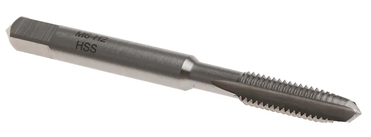 Produktfoto 1 von RS PRO Gewindebohrer HSS Hand, Metrisch Gerade Rille, zweite, Rechtsgewinde, 1-teilig M6