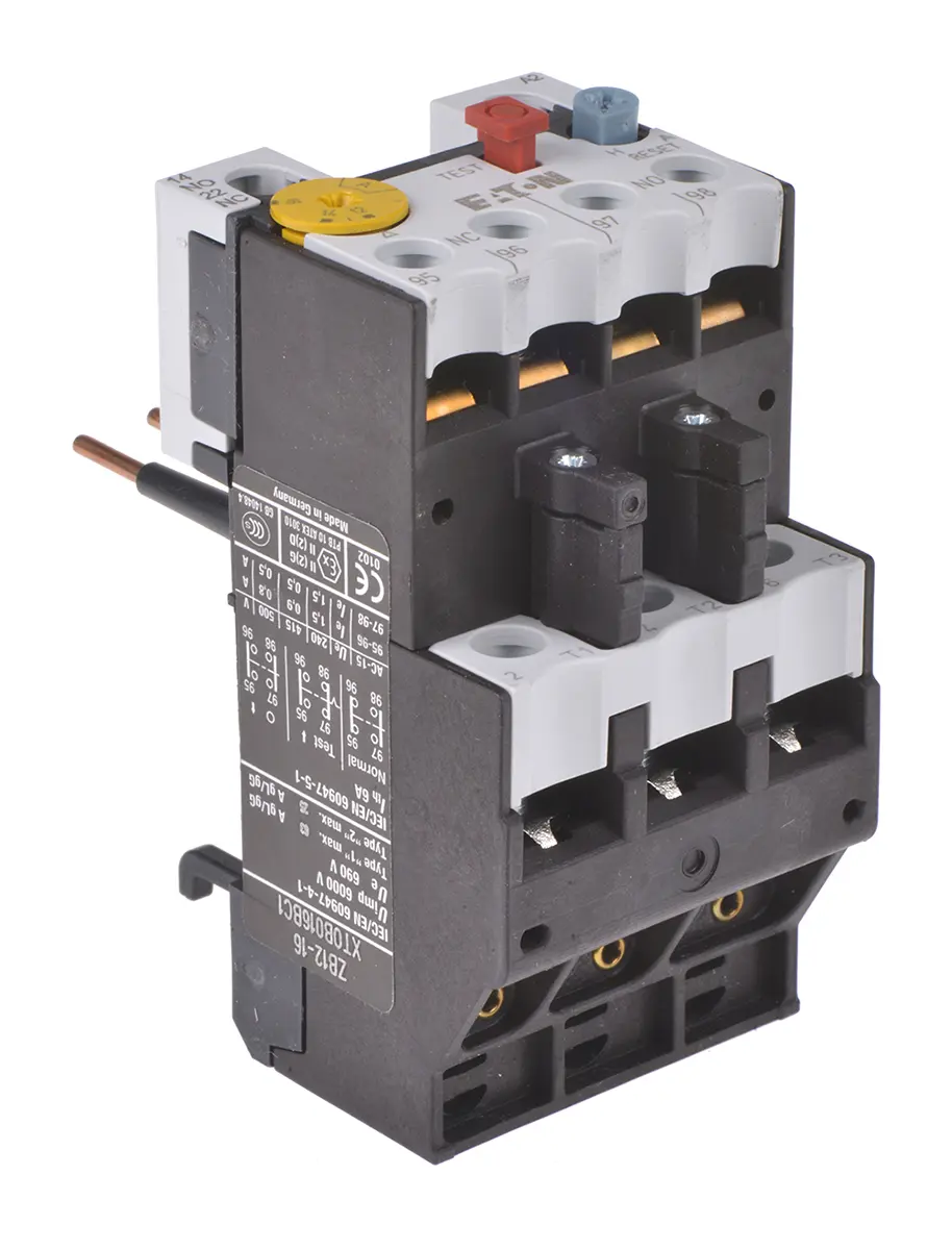 Eaton ZB Überlastrelais, / 12 to 16 A 6 W 1 Schließer/1 Öffner, 500V ac / 16 A, 88 mm x 45 mm