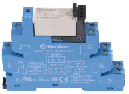 Produktfoto 1 von Finder 38 Interface Relais 24V dc, 2-poliger Umschalter DIN-Hutschiene 19.5mA